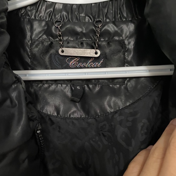 Cookat black stylish belted jacket size small - Picture 2 of 3
